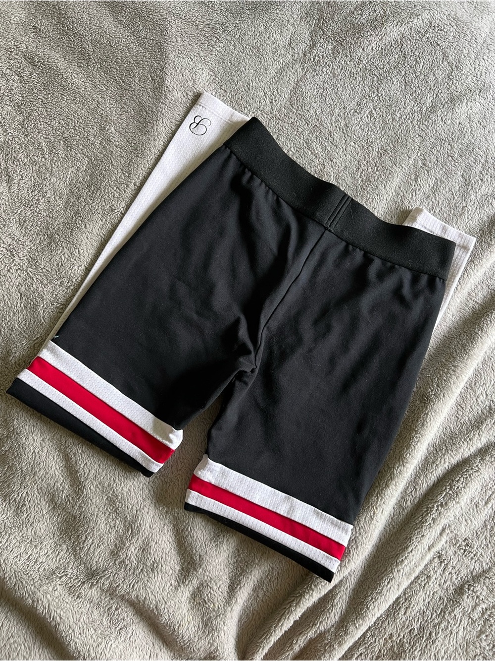 Bombshell Sportswear Red/White/Black Thigh High Leggings Small - Picture 4 of 5